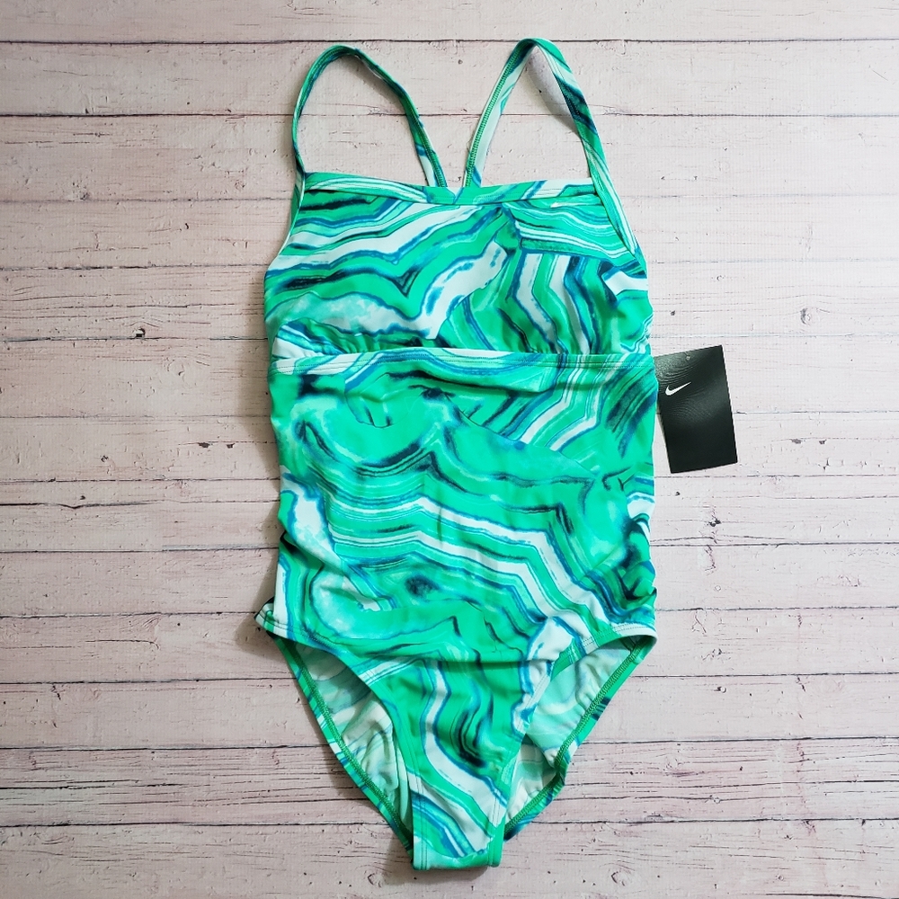 Nike | Green and Blue Swimsuit | M